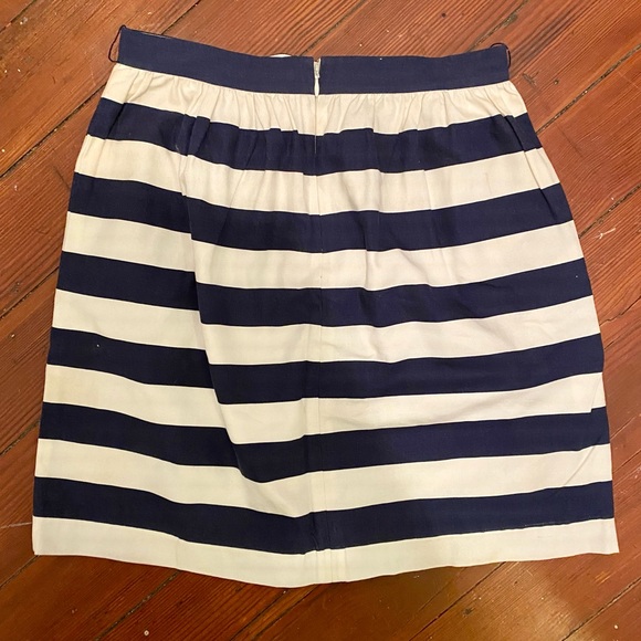 Alice + Olivia Striped Tulip Skirt, Navy/White - Picture 2 of 5